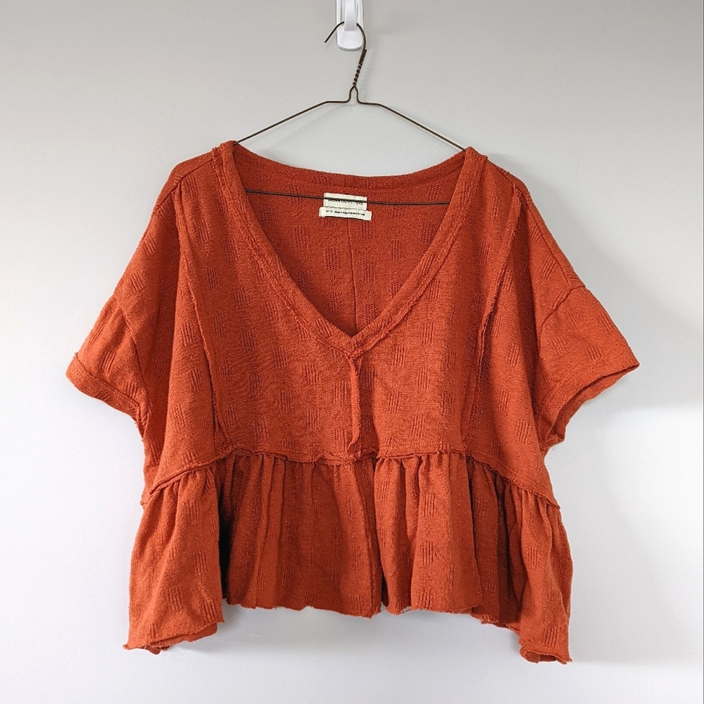 Urban Outfitters Rust Orange Boho Flowy Tee Size Medium